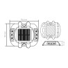 Feu de route solaire 2x3 LED flash