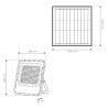 Projecteur led SLIM 50W solaire
