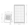 Projecteur led SLIM 100W solaire