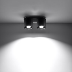 Plafonnier double en aluminium GU10 - Série Orbis