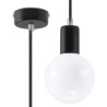 Lámpara colgante EDISON negra