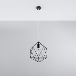 Candeeiro pendente GASPARE preto
