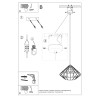 Pendant lamp UMBERTO black