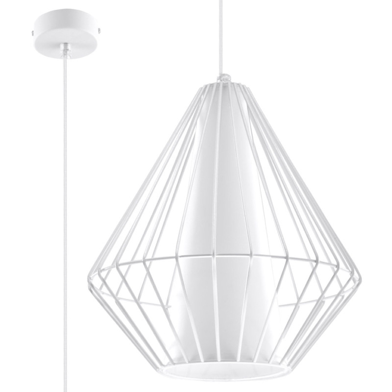 Candeeiro pendente DEMI branco