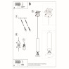 Lampe suspendue LAGOS 1 blanc