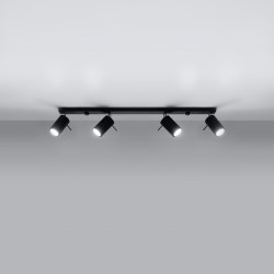 Plafonnier RING 4L noir