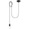 Candeeiro pendente EDISON 1 preto