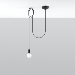 Lampe suspendue EDISON 1 noir