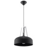 Candeeiro pendente CASCO preto/branco