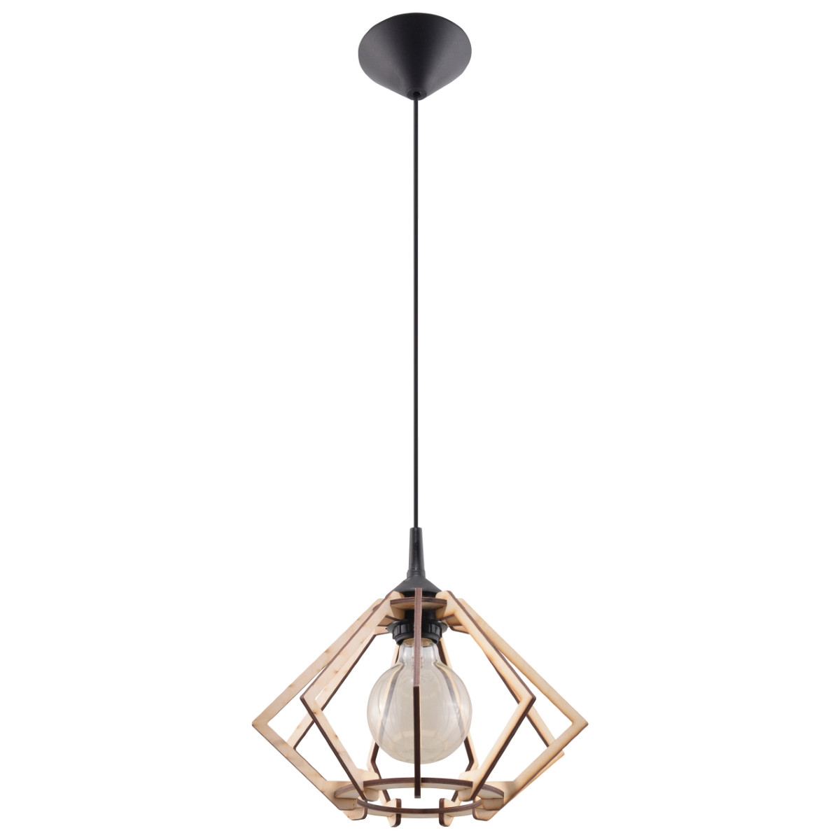 Lámpara colgante POMPELMO madera natural