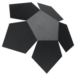 Candeeiro de parede PENTA preto