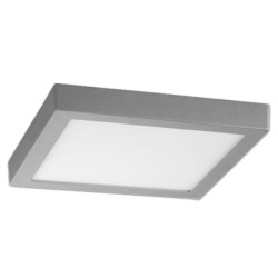 Plafonnier LED carré de 18W ARGENT