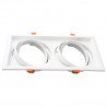 Marco orientable doble para AR111 color blanco