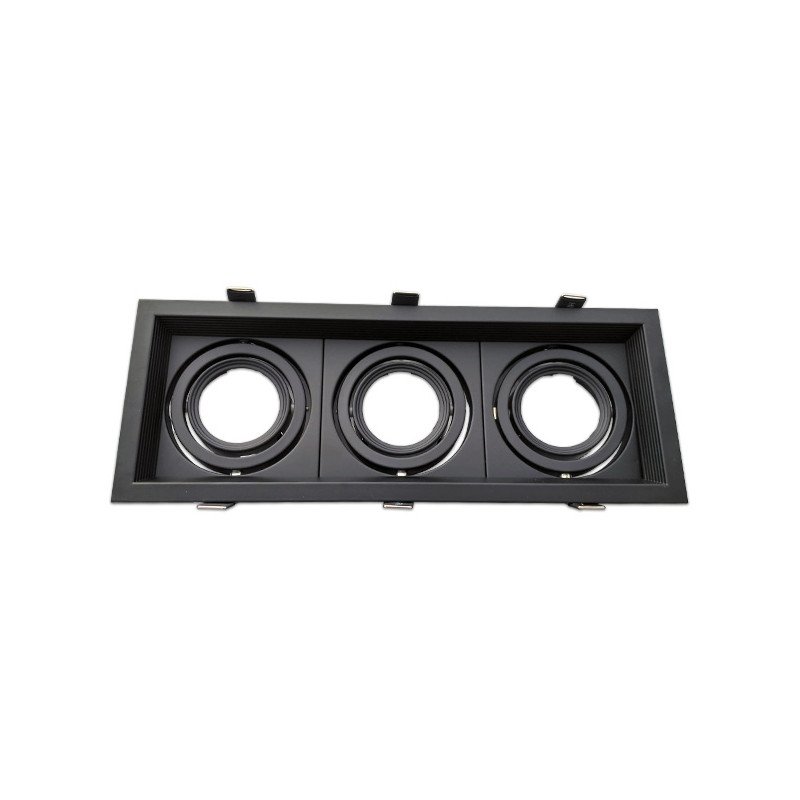 Marco orientable triple para AR60 color negro