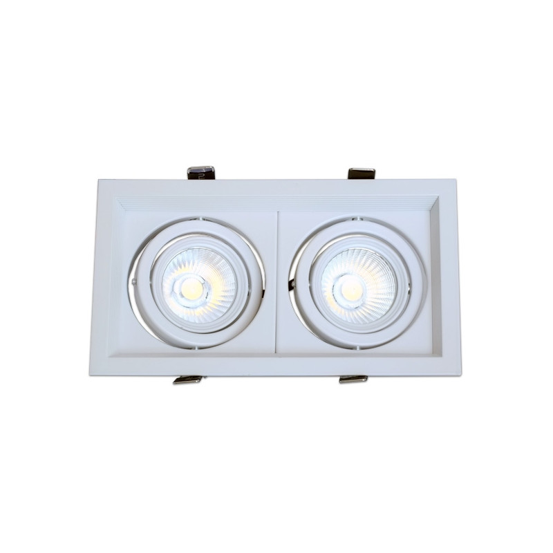 Moldura ajustável duplo para AR60 branco