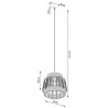 Pendant lamp REA 3L concrete