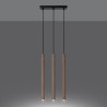 Pendant lamp PASTELO 3L wood