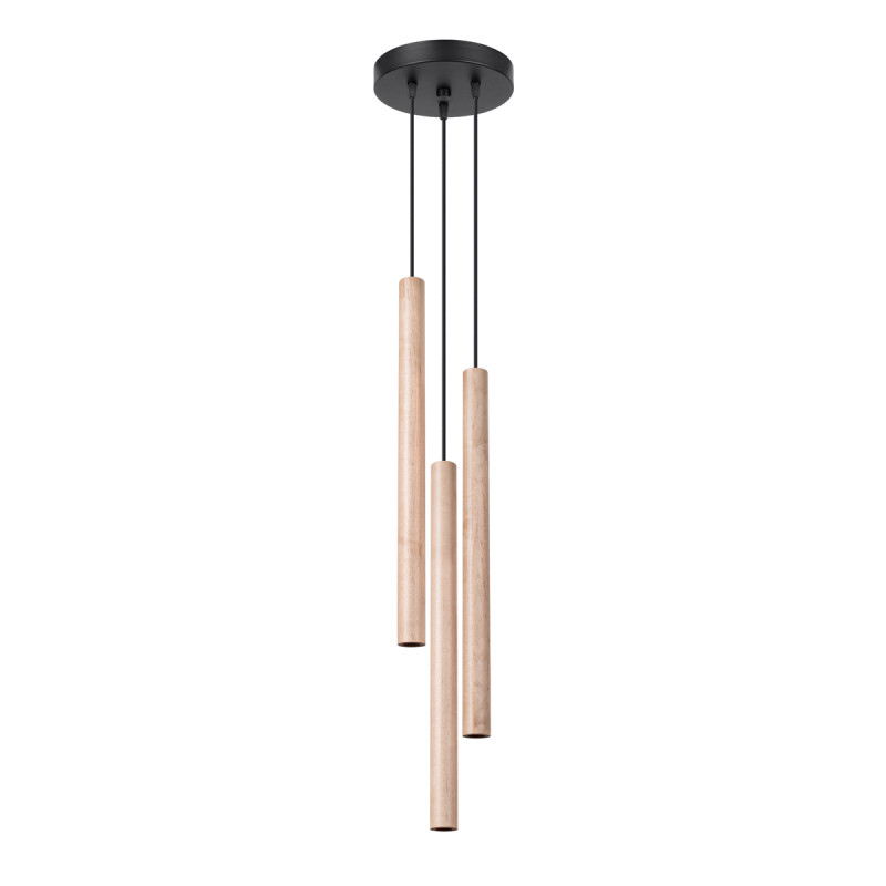 Lampe pendante PASTELO 3P bois