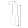 Lampe suspendue PASTELO 5L bois