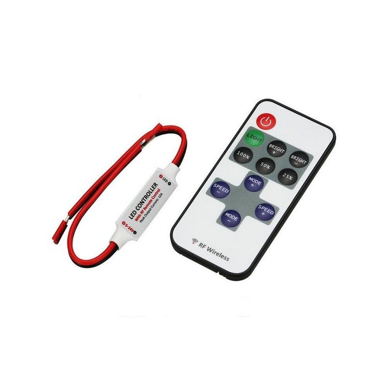Controlador mini RADIOFRECUENCIA tira led monocolor 12V