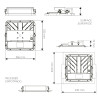 100W ATEX canopy light surface/recessed for gas stations