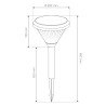 Lâmpada solar de jardim 75CM 6W IP65