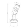 Refletor exterior E27 superficie IP65