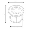 Spot encastré de sol 6W IP68