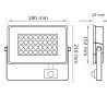 50W flat LED floodlight IP66 with motion sensor
