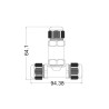 3X1.5mm² waterproof T conector - 3 wire