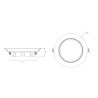 Anneau orientable rond en PC pour lampes AR111