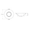 Ø110mm round PC fixture for GU10/MR16 bulbs