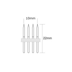 Espeto retificador 220V led conector tira RGB