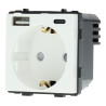 Prise Schuko 16 A USB A+C recharge rapide 20 W