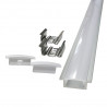 Profile for 2 m LED Strips - Rectangular, Aluminium, Clips