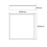 Aluminium surface frame for 60x60cm panel, 70mm height