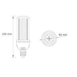 LED Corn Lamp for Public Lighting - Professional Series, 36W