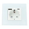 16A Schuko socket base with USB A+C fast charging 20W