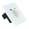 Base com ficha Schuko 16A USB A+C carregamento rápido 20W