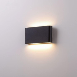 Aplique aluminio LED exterior negro
