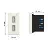 Double base modulaire USB encastrée