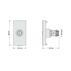 Built-in TV Modular Base, male connection