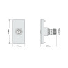 Built-in TV Modular Base, male connection