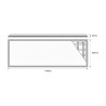 Panneau LED 60X120 cm 90W cadre blanc rétro-éclairé