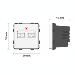 Base USB empotrable doble