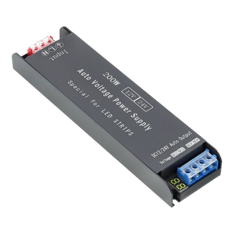 LED Auto Voltage Power Supply Transformer 12V/24V 200W