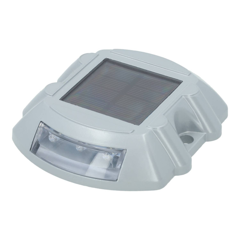 Feu de route solaire 2x3 LED flash