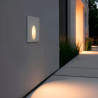 Blanc Balise LED Extérieure 3W Encastrable Murale Carré Ovale
