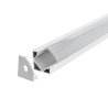 Perfil angular aluminio tira led 1 m