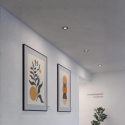Panneau downlight 3W rond NOIR